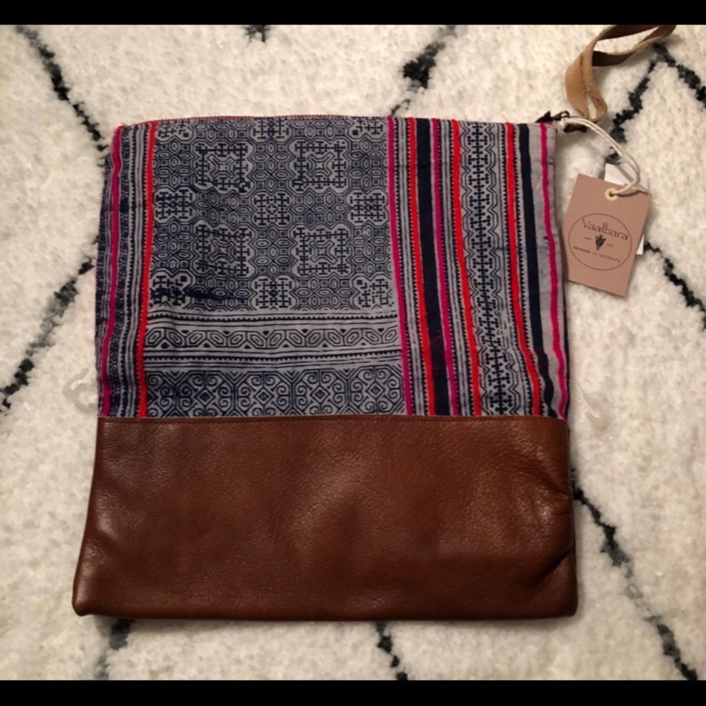 NWT Vaalabara Vintage Blue Large Clutch Bag Purse